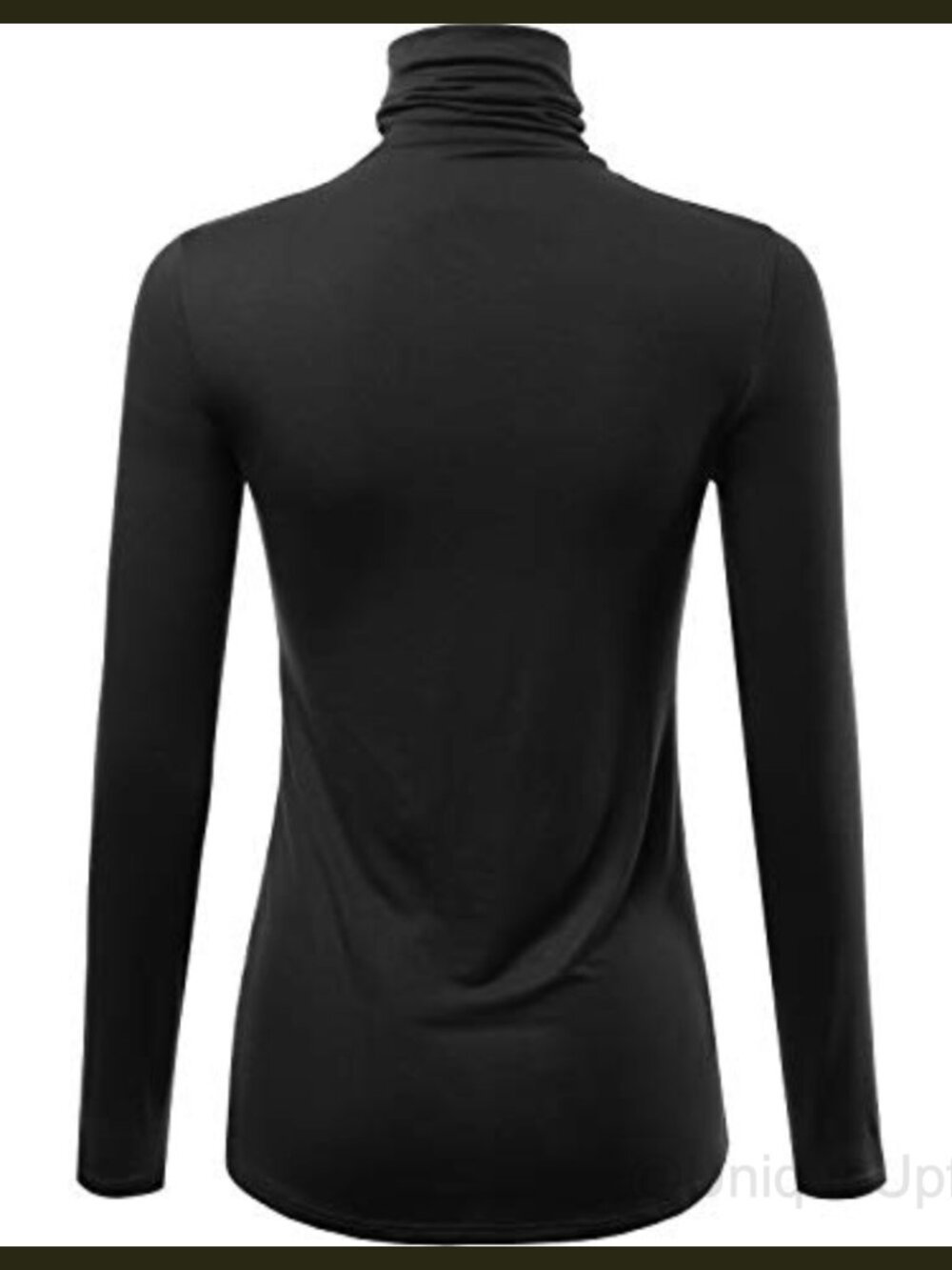 Womens Turtleneck Long Sleeve Pullover Sweater Rayon Spandex Lightweight - Picture 2 of 5